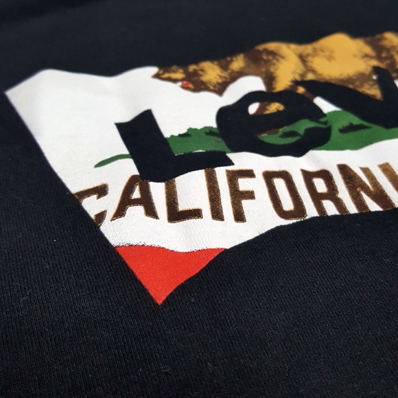 Levi's California Bear Flag Logo T-Shirt BLACK  XS - Picture 4 of 4
